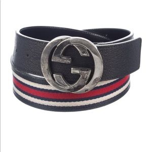 Gucci web accent belt measurements in photos